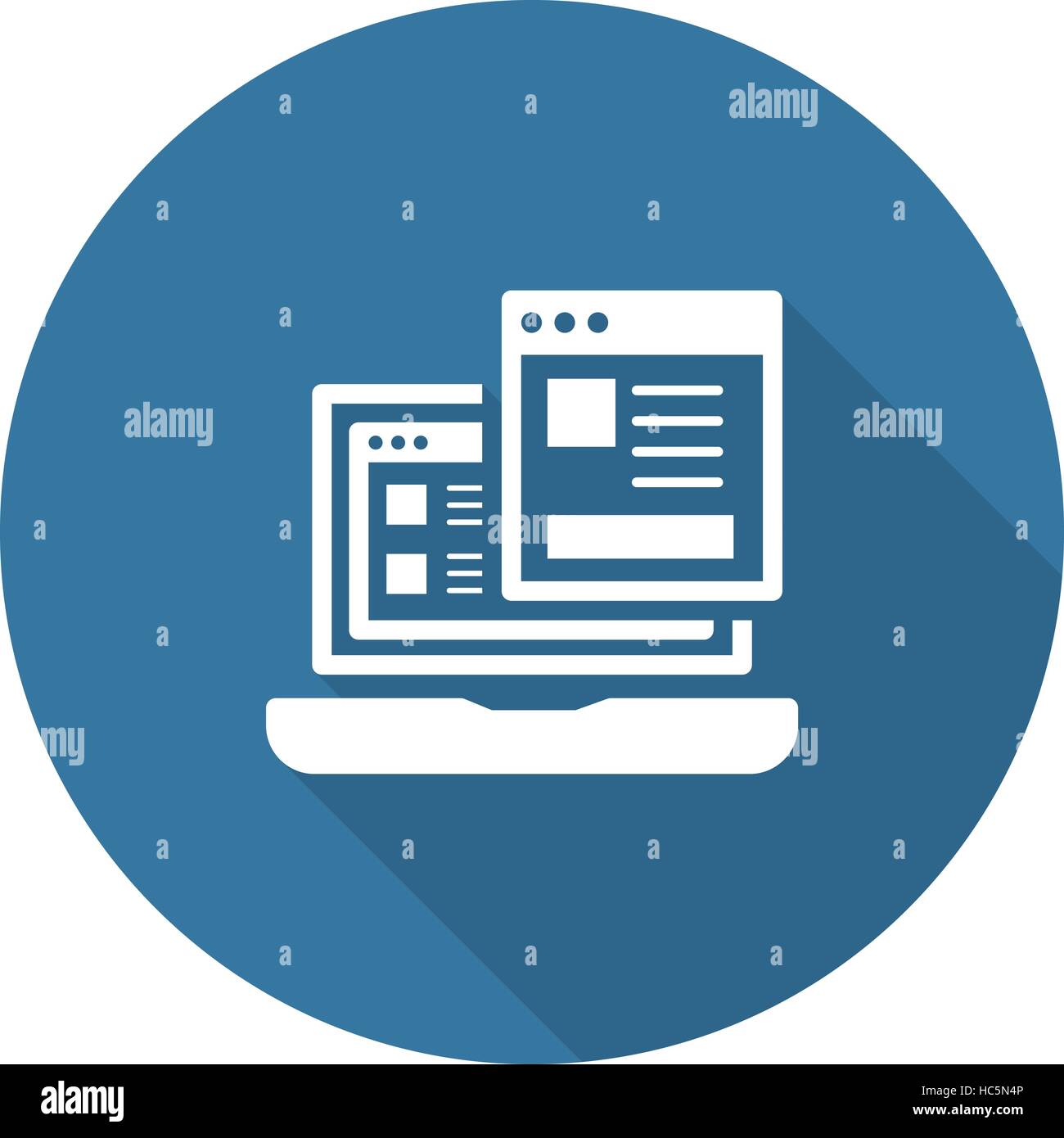 Landing Page Icon. Flat Design Stock Vector Image & Art - Alamy