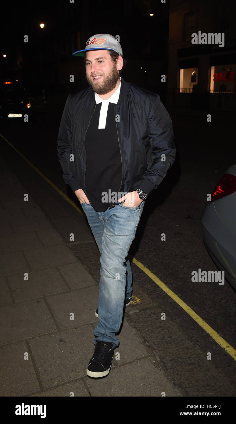 Jonah Hill seen leaving Chiltern 