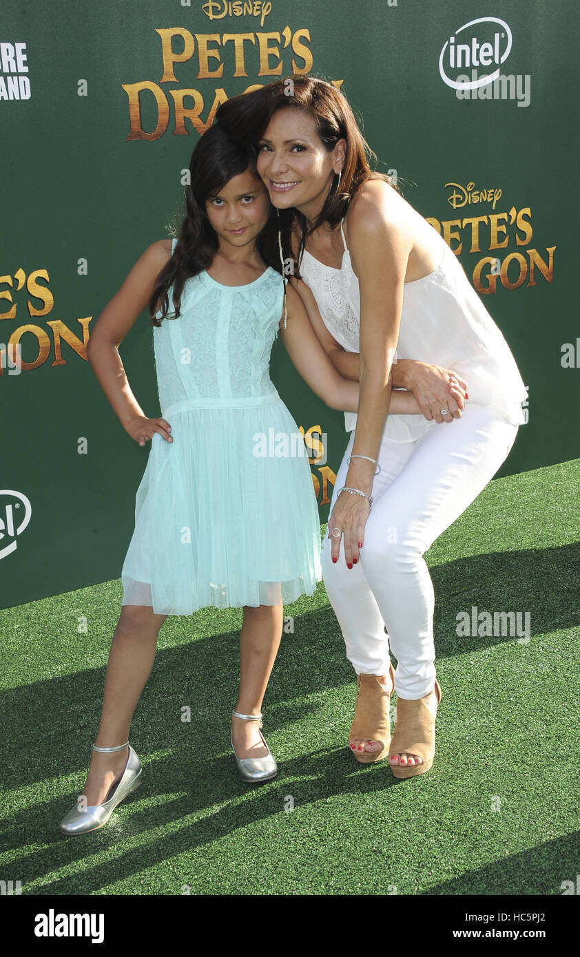 Film Premiere of Pete's Dragon Featuring: Constance Marie, daughter ...