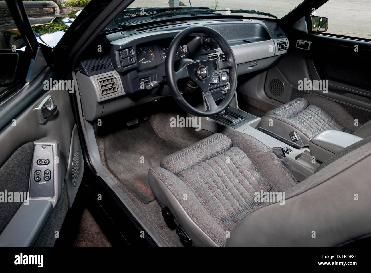 1989 'Fox' body shape Ford Mustang GT interior Stock Photo - Alamy