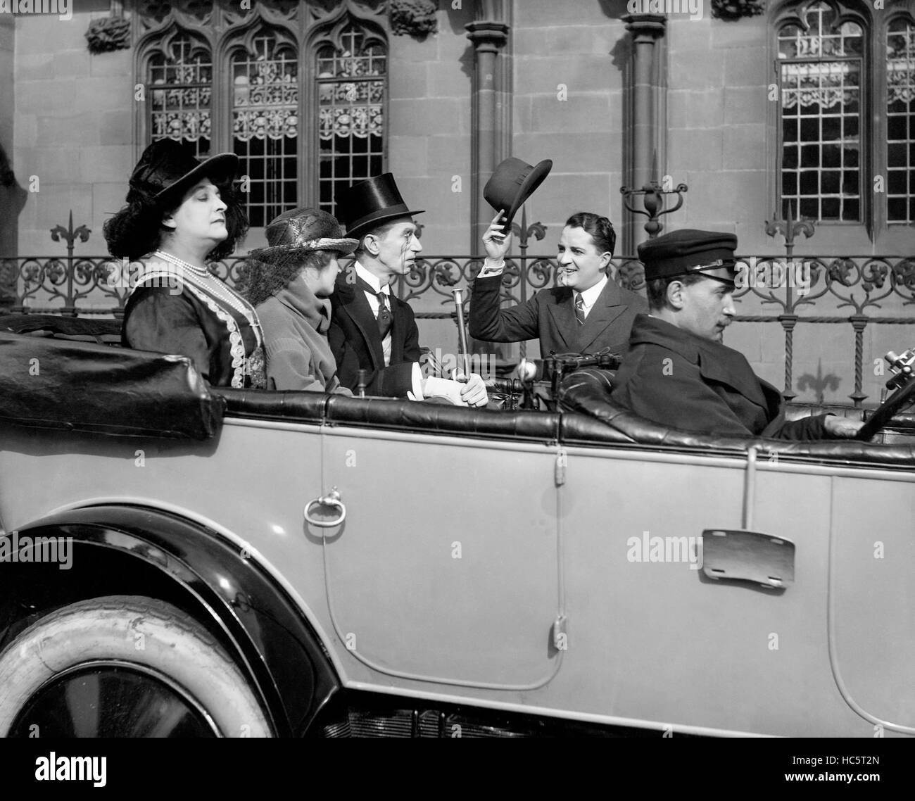 THE ROAD TO LONDON, in back seat, from left, Saba Raleigh, Joan Morgan ...