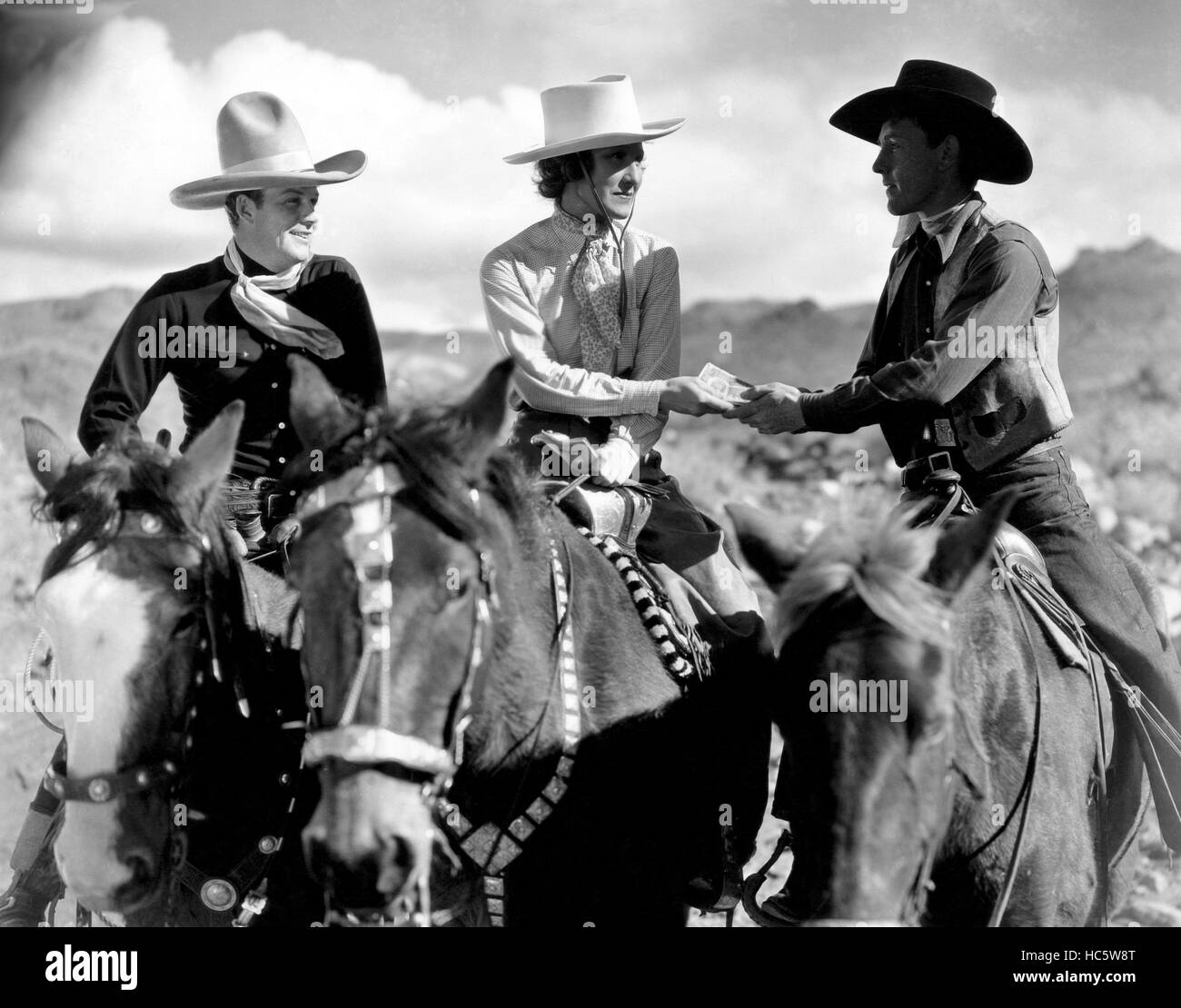 SADDLE ACES, Rex Bell, Ruth Mix, Buzz Barton, 1935 Stock Photo - Alamy