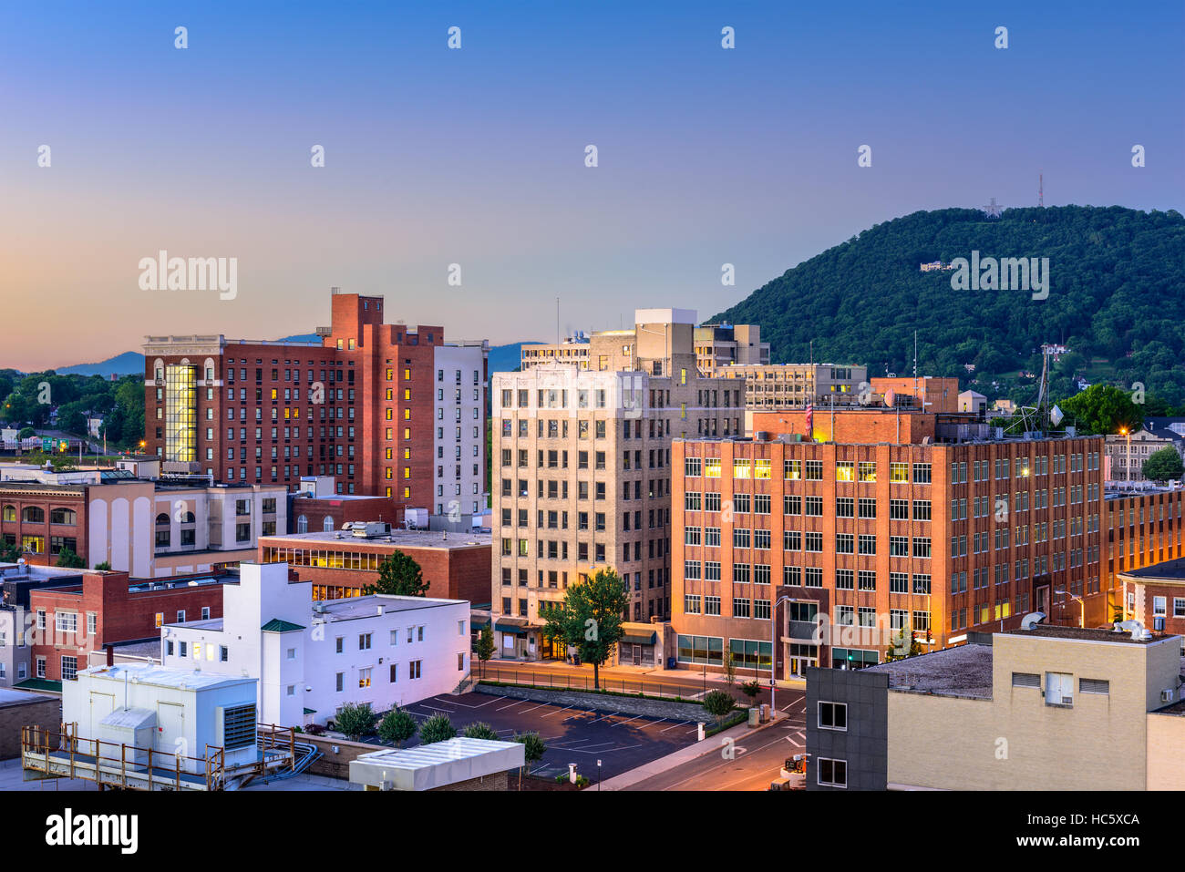 Roanoke, Virginia, USA downtown skyline. Stock Photo