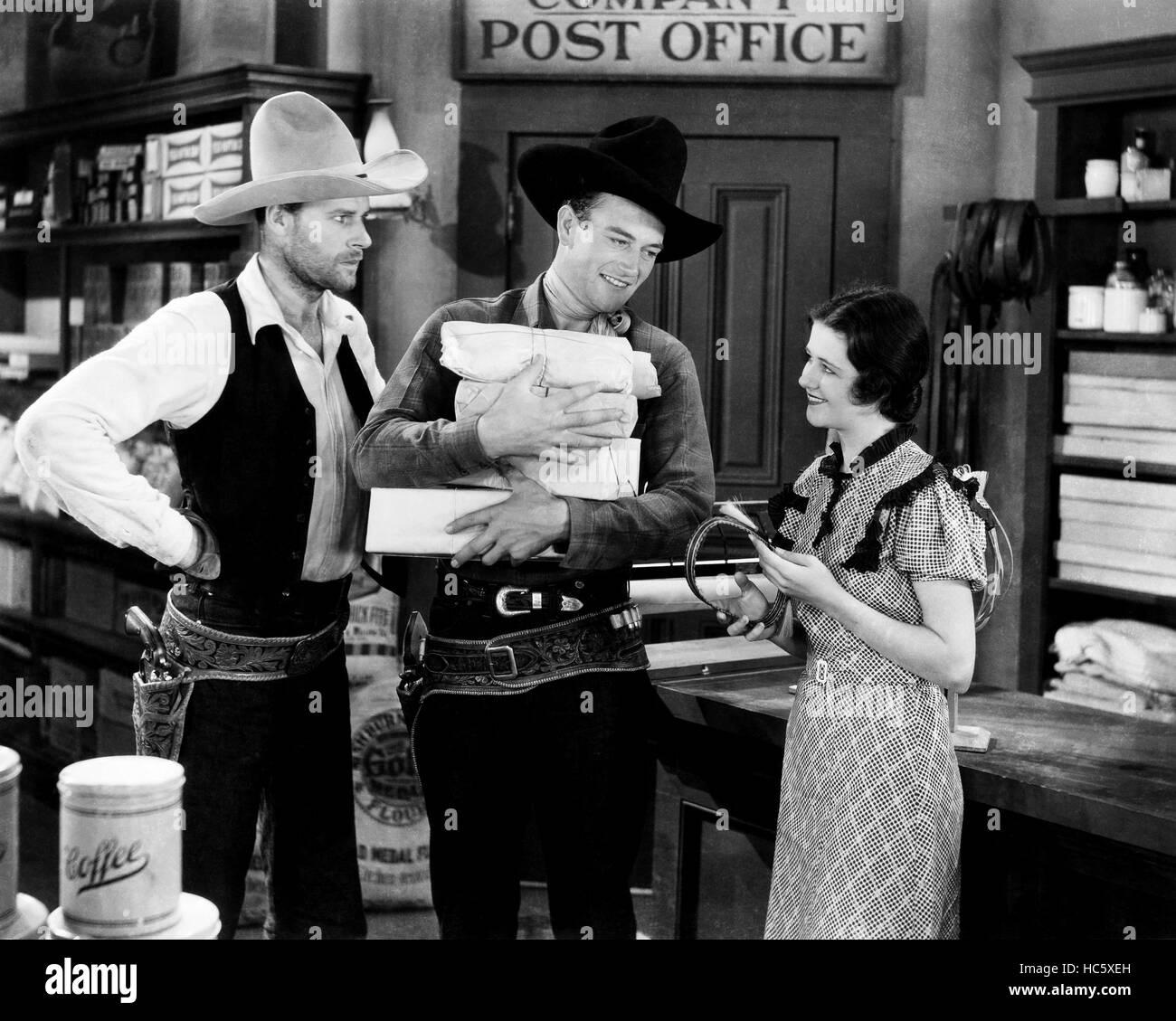 SAGEBRUSH TRAIL, from left, Lane Chandler, John Wayne, Nancy Shubert