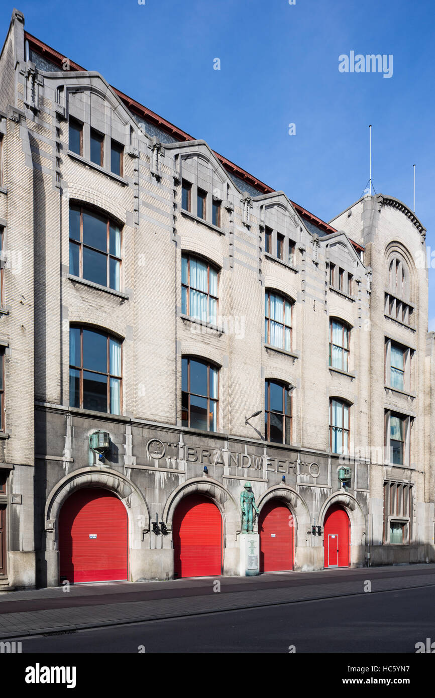 Belgium, Antwerp, Post Zuid fire station in Antwerp Stock Photo Alamy