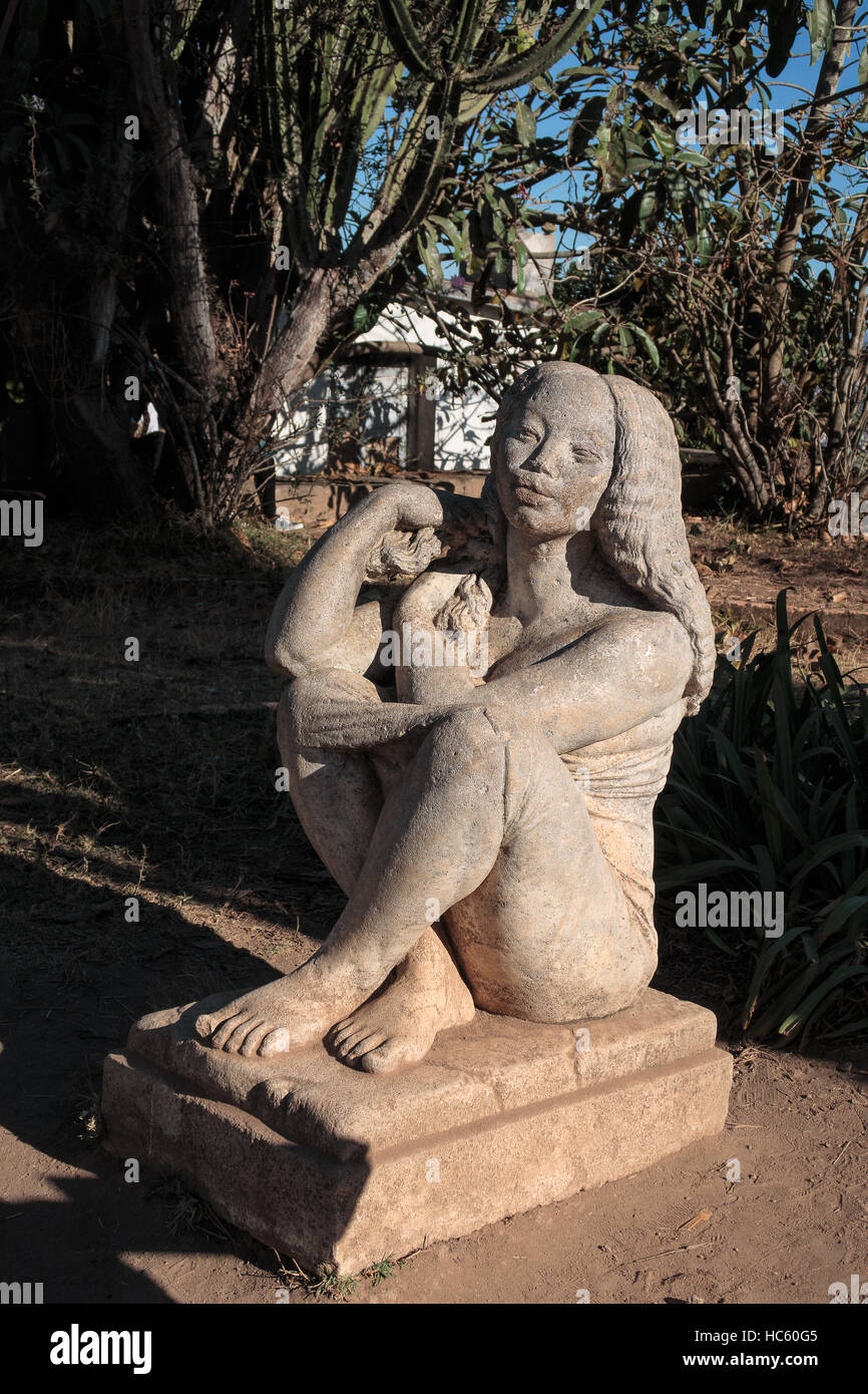 Statue of The 'Nasty' Queen, Madagascar Stock Photo