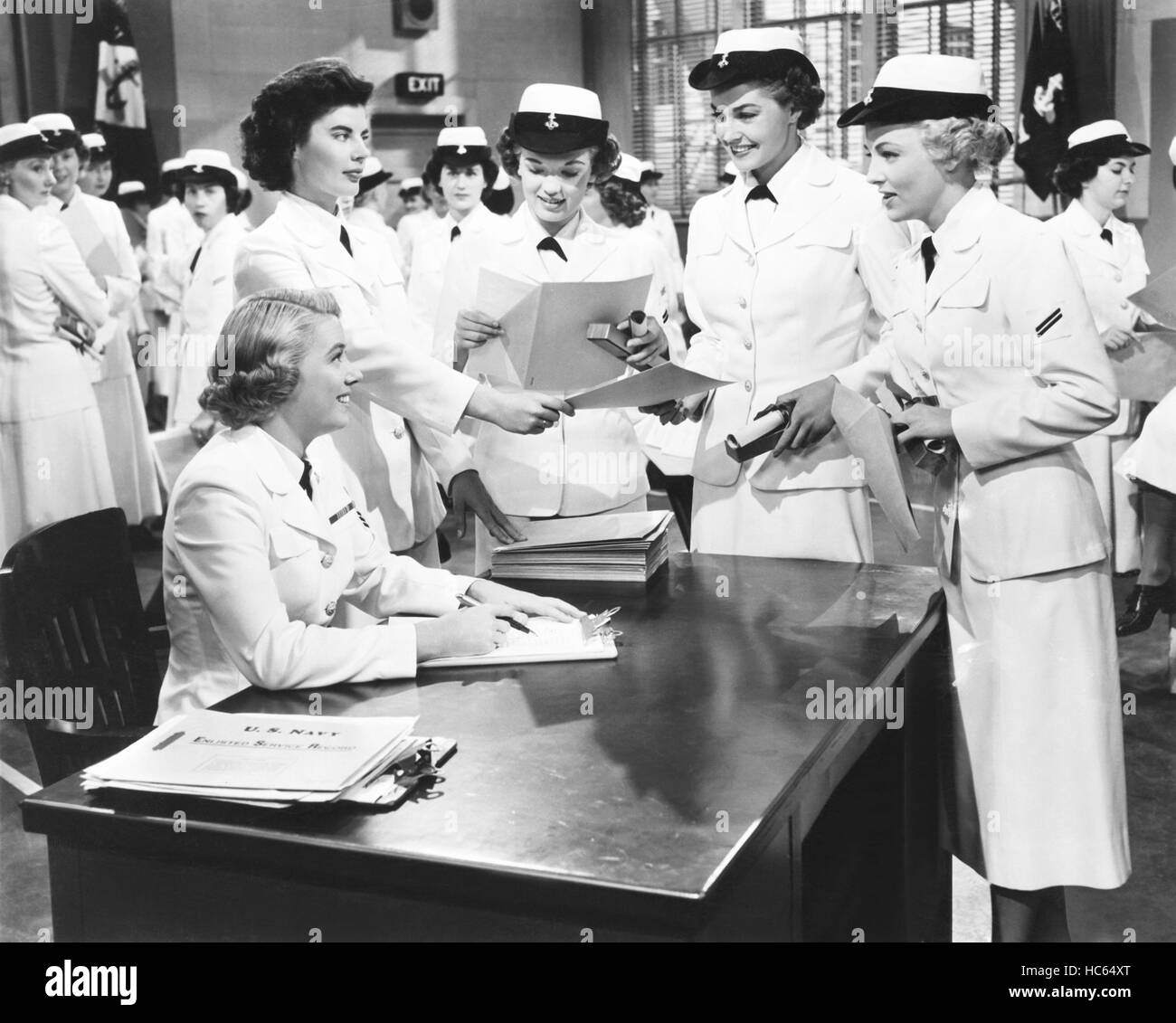 SKIRTS AHOY!, from left Jeff Donnell (seated), Kathleen O'Malley, Joan