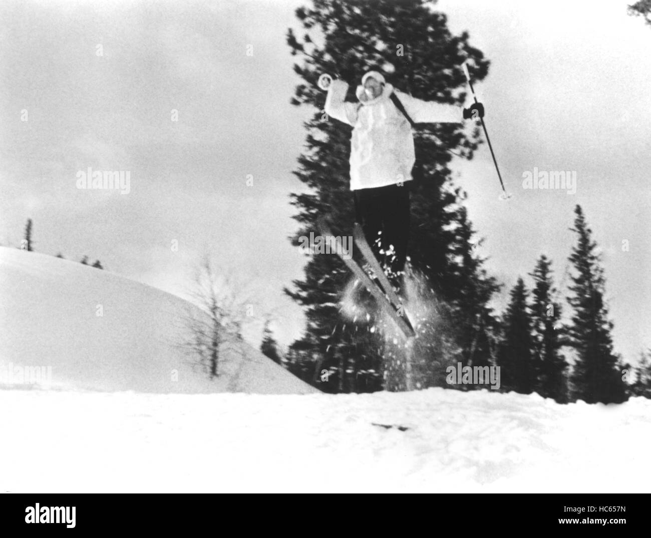 VINTAGE 1960s ASPEN COLORADO SKI RESORT POSTER  SNOW  MALE & FEMALE 60's SKIER 