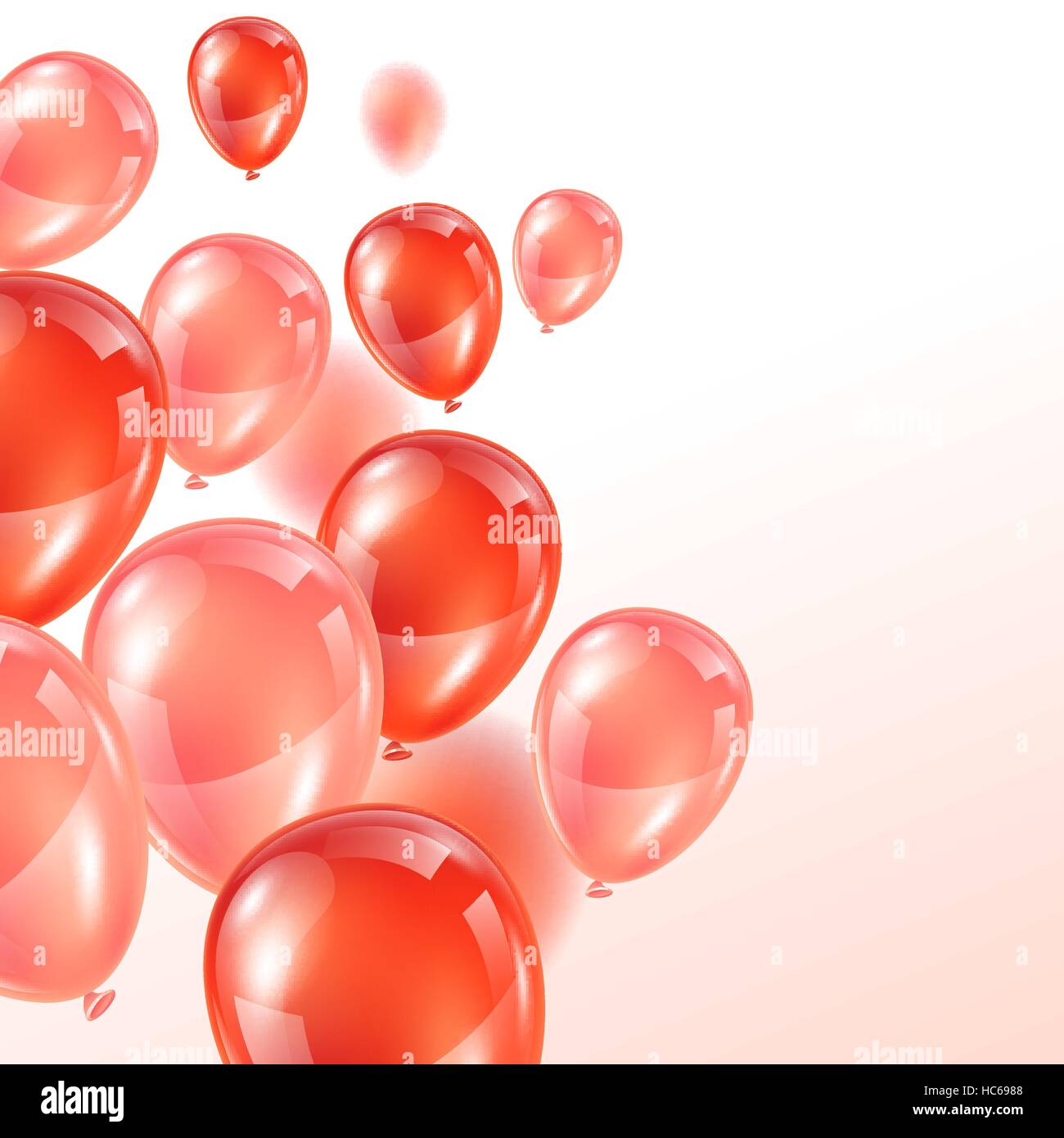 Background with pink and red glossy balloons Stock Vector Image & Art