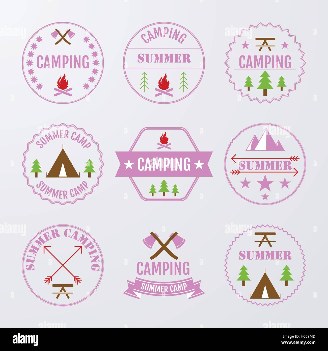 Vector illustration set of logos Stock Vector Image & Art - Alamy