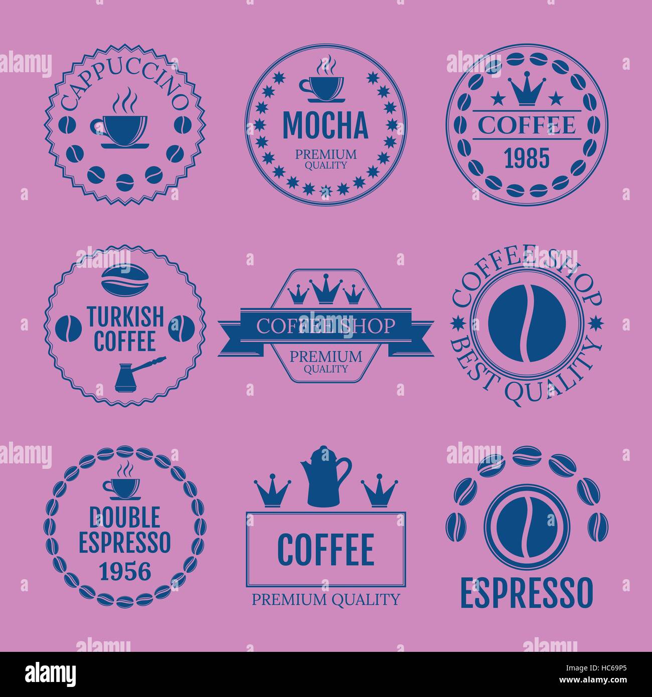 Vector illustration set of logos Stock Vector Image & Art - Alamy