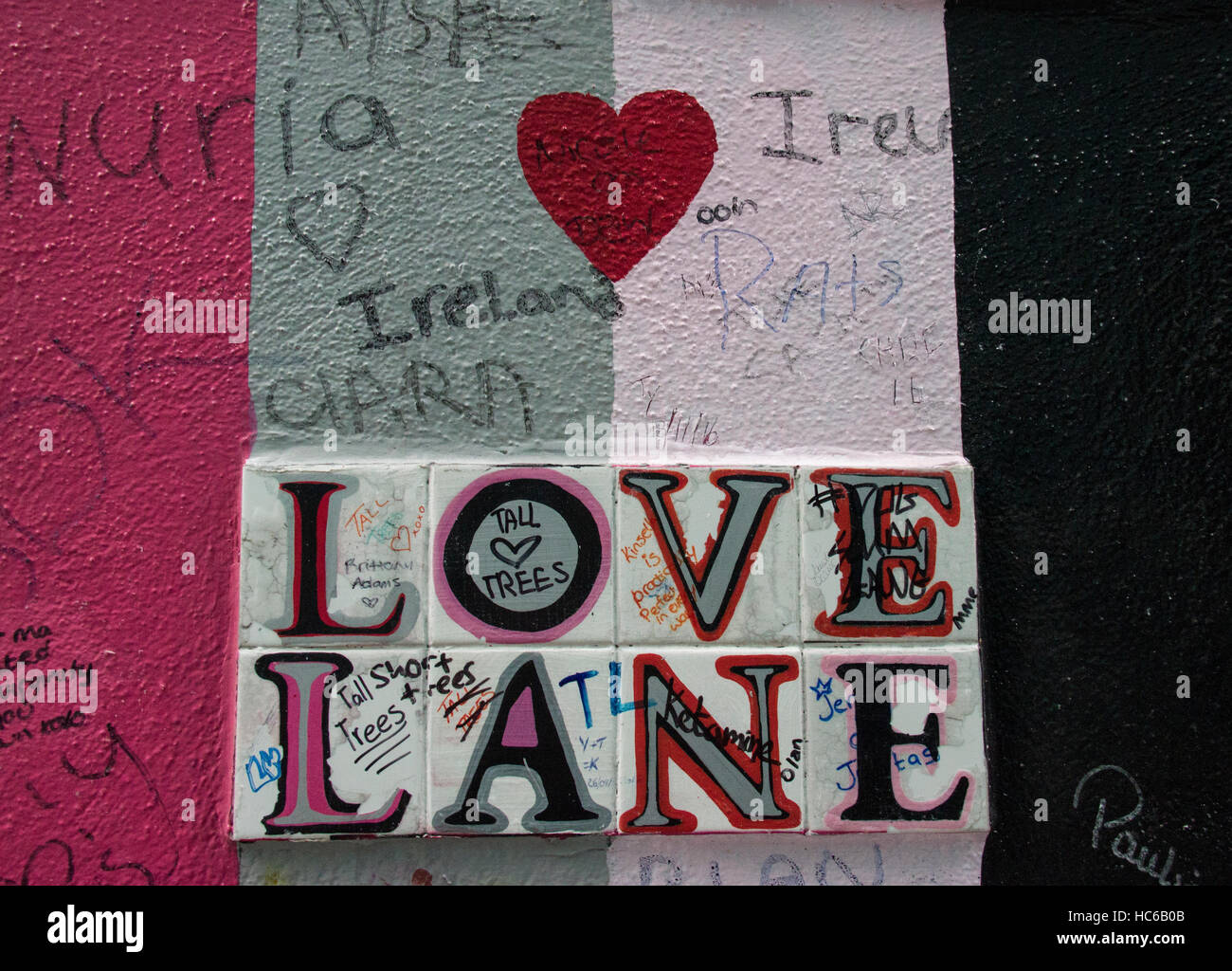 Love Lane Dublin Stock Photo Alamy