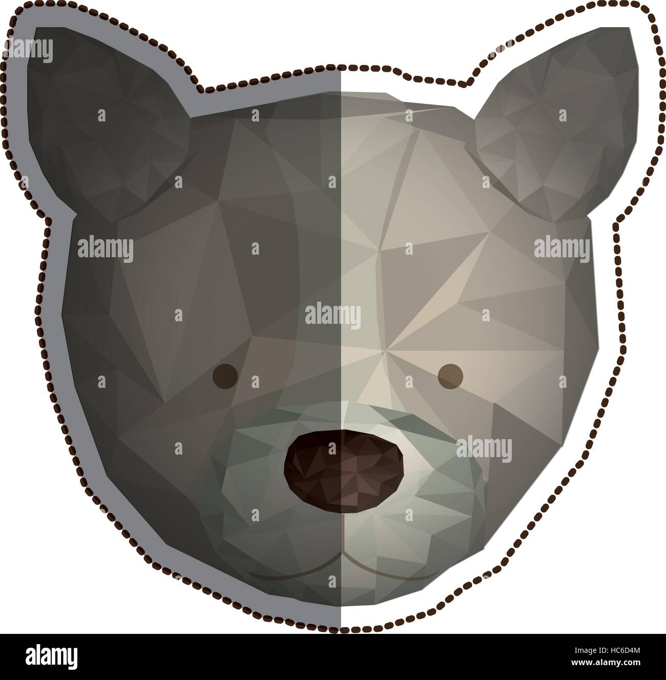 Isolated polygonal dog design Stock Vector Image & Art - Alamy