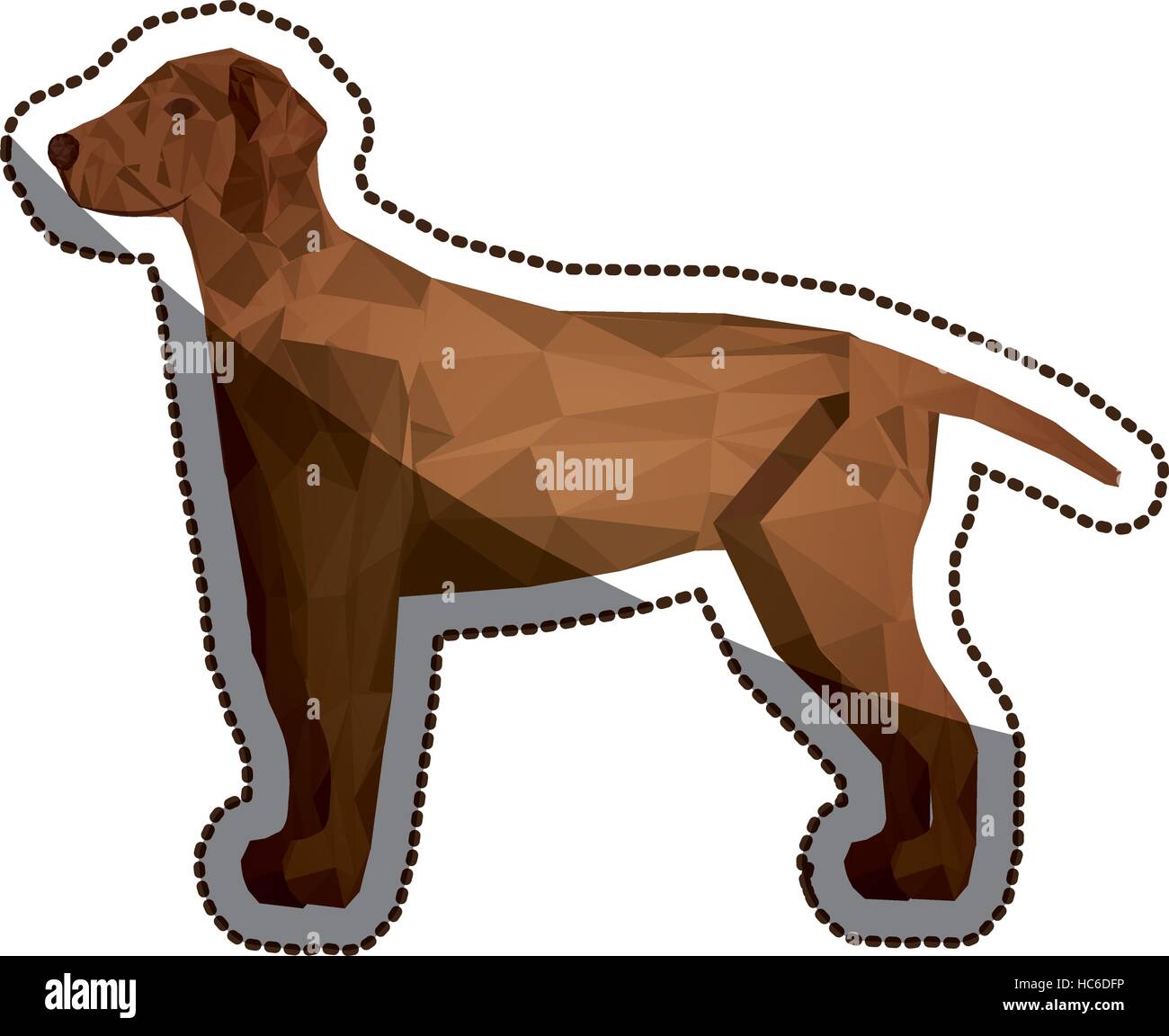 Isolated polygonal dog design Stock Vector Image & Art - Alamy