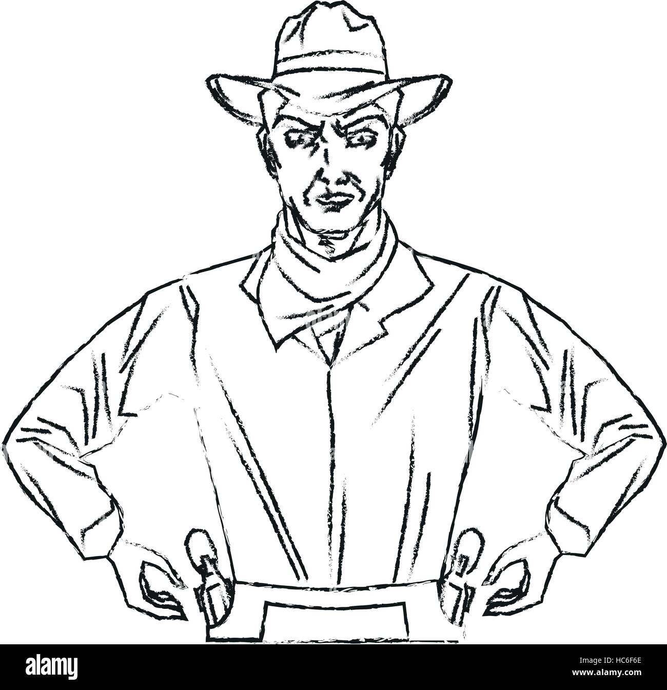 Isolated cowboy cartoon design Stock Vector Image & Art Alamy