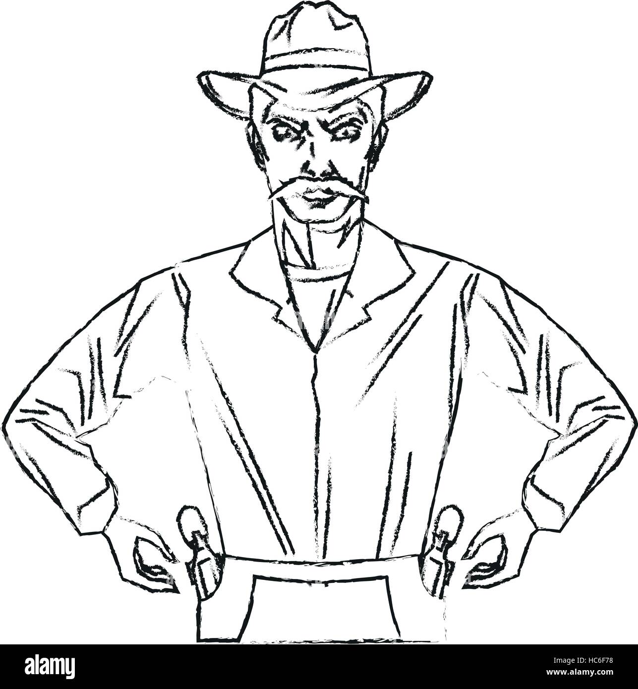 Isolated cowboy cartoon design Stock Vector Image & Art Alamy