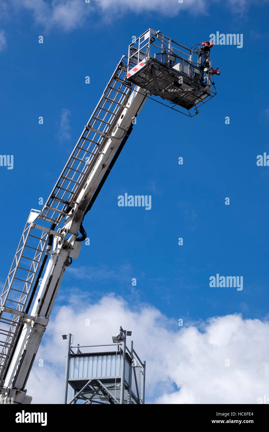 Fire Service Hydraulic Arial Lift Stock Photo