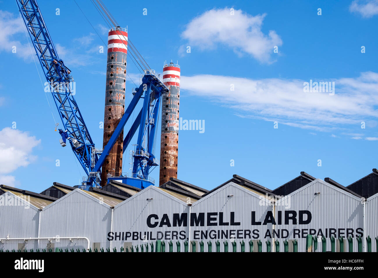Cammell Laird Large Crane Stock Photo