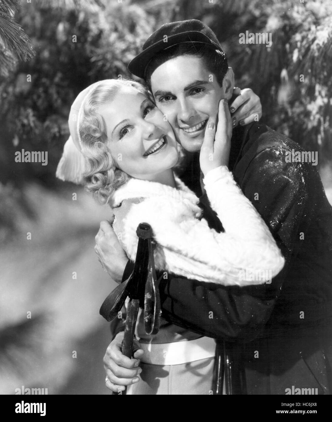 THIN ICE, Sonja Henie, Tyrone Power, 1937 Stock Photo - Alamy