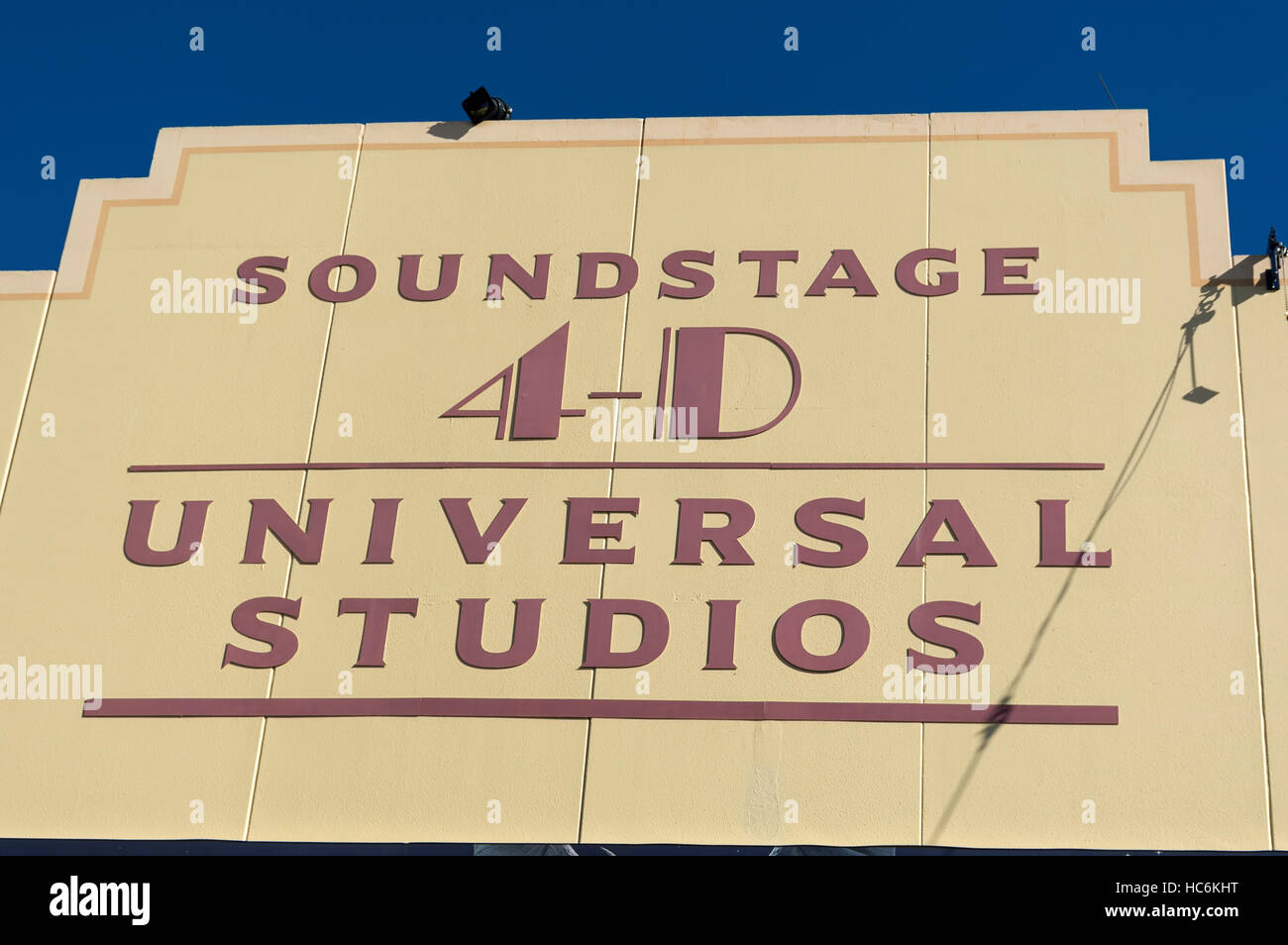 Entrance to Shrek 4D ride in soundstage. Stock Photo