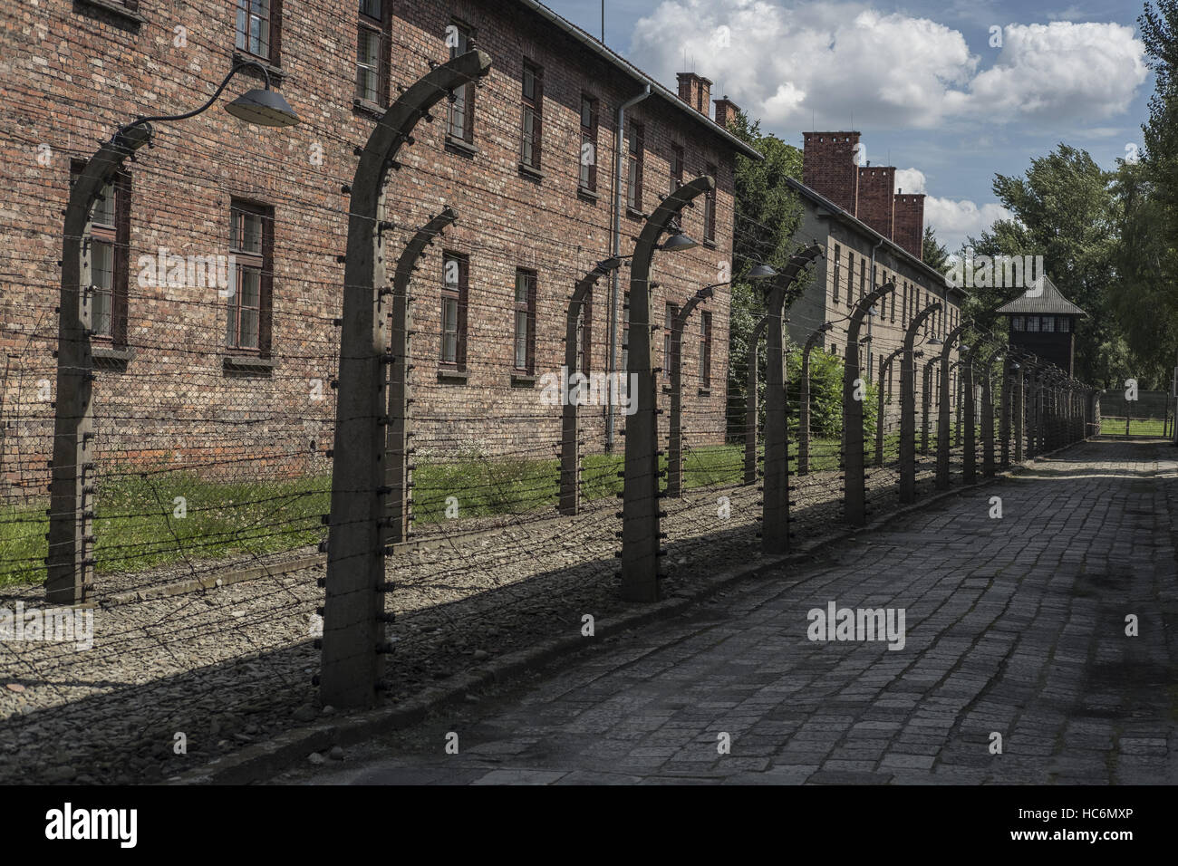 Inside Auschwitz Birkenau Memorial And Museum Auschwitz Stock
