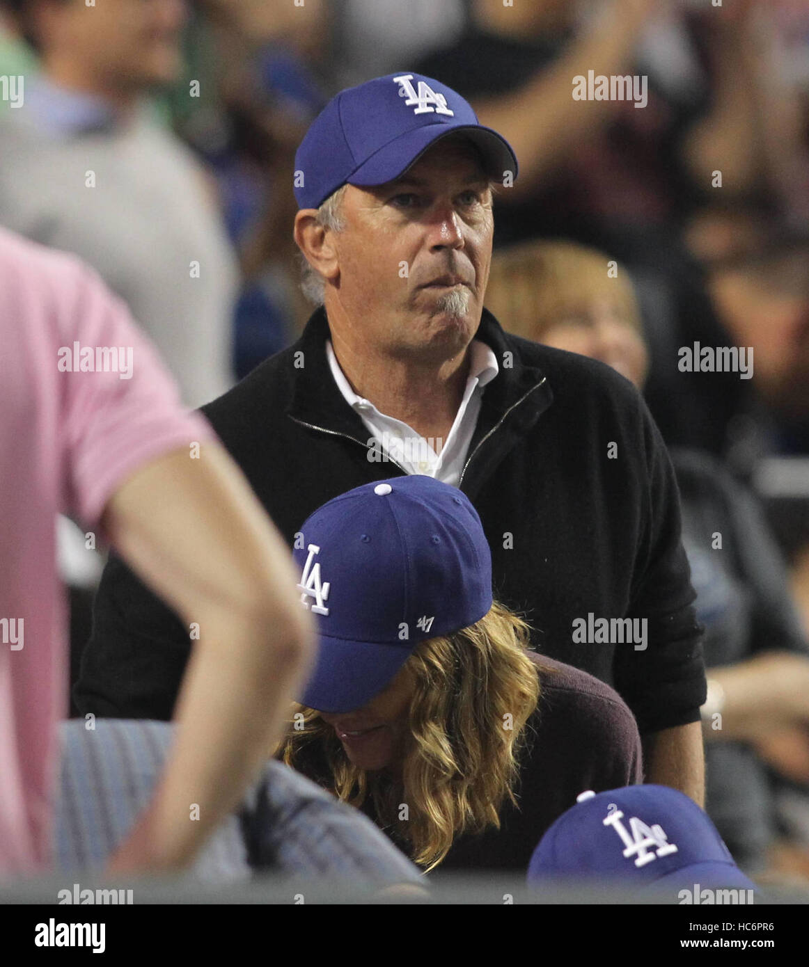 Celebrities at the Dodgers game. The Los Angeles Dodgers defeated