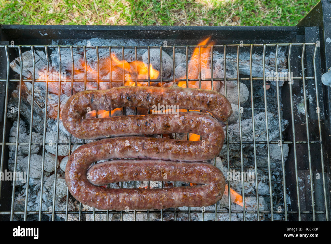 braai barbeque Africa Zimbabwe flame grilled meat Stock Photo Alamy