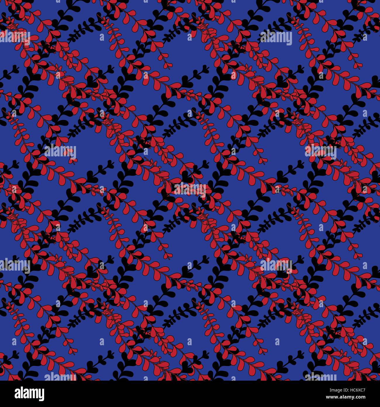 Red Black Leaves Seamless Pattern Stock Vector Image & Art - Alamy