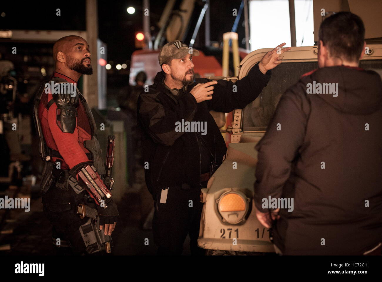 RELEASE DATE: August 5, 2016 TITLE: Suicide Squad STUDIO: Atlas Entertainment DIRECTOR: David Ayer PLOT: A secret government agency recruits imprisoned supervillains to execute dangerous black ops missions in exchange for clemency STARRING: Will Smith as Deadshot, David Ayer on set (Credit Image: c Atlas Entertainment/Entertainment Pictures/) Stock Photo