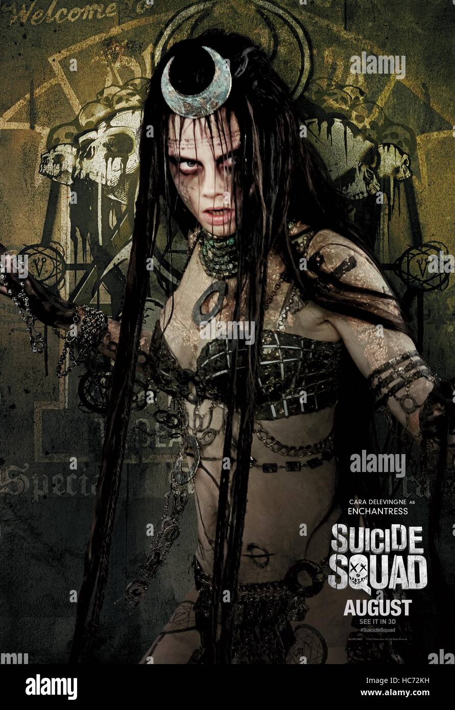 RELEASE DATE: August 5, 2016 TITLE: Suicide Squad STUDIO: Atlas Entertainment DIRECTOR: David Ayer PLOT: A secret government agency recruits imprisoned supervillains to execute dangerous black ops missions in exchange for clemency STARRING: Cara Delevingne as June Moone / Enchantress (Credit Image: c Atlas Entertainment/Entertainment Pictures/) Stock Photo