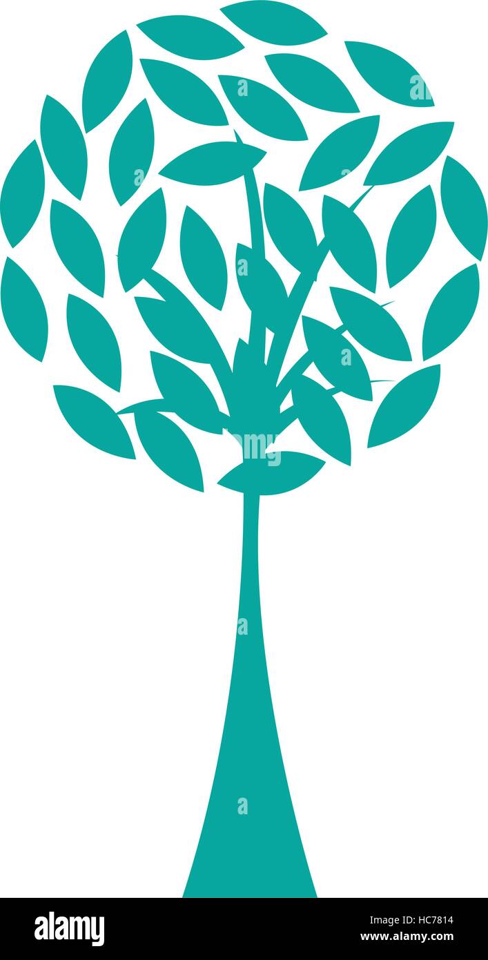 tree plant silhouette isolated icon vector illustration design Stock ...
