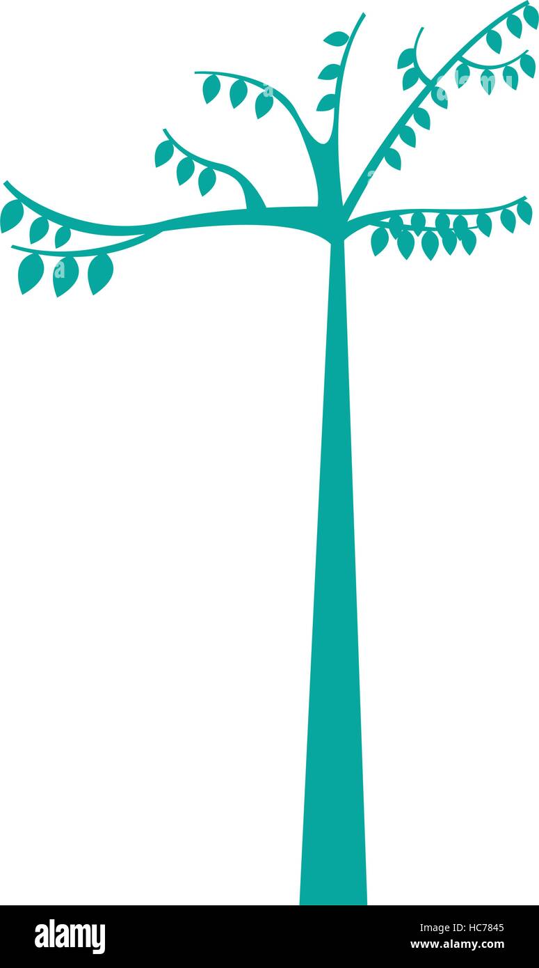 tree plant silhouette isolated icon vector illustration design Stock ...