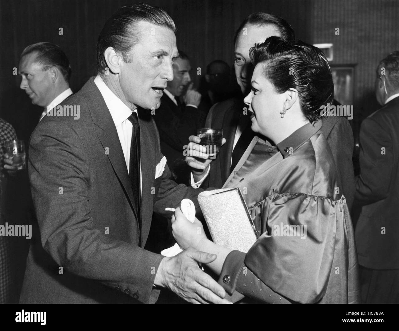 SPARTACUS, Kirk Douglas, Judy Garland, at preshooting party hosted by