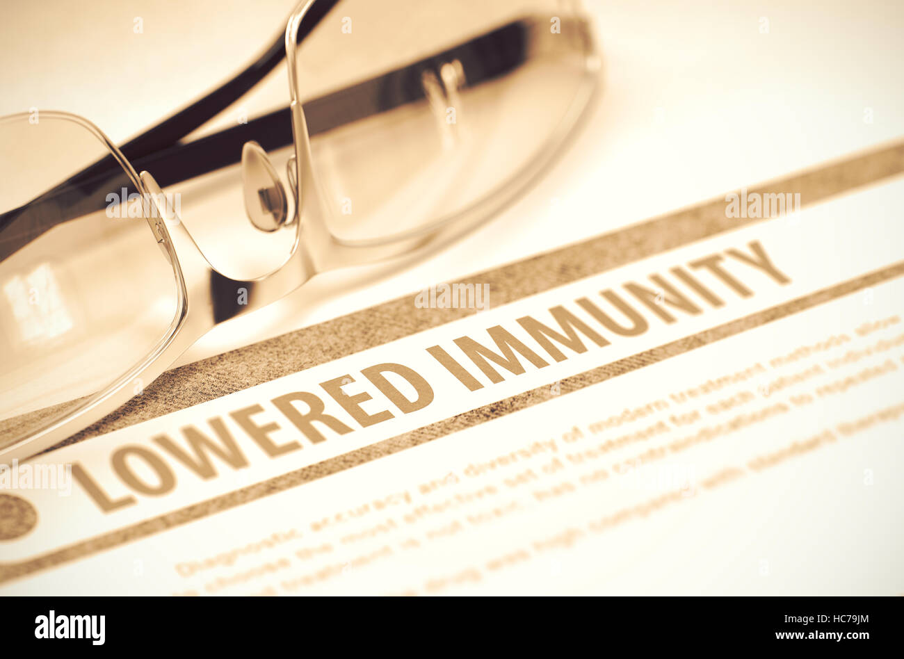 Lowered Immunity. Medicine. 3D Illustration. Stock Photo