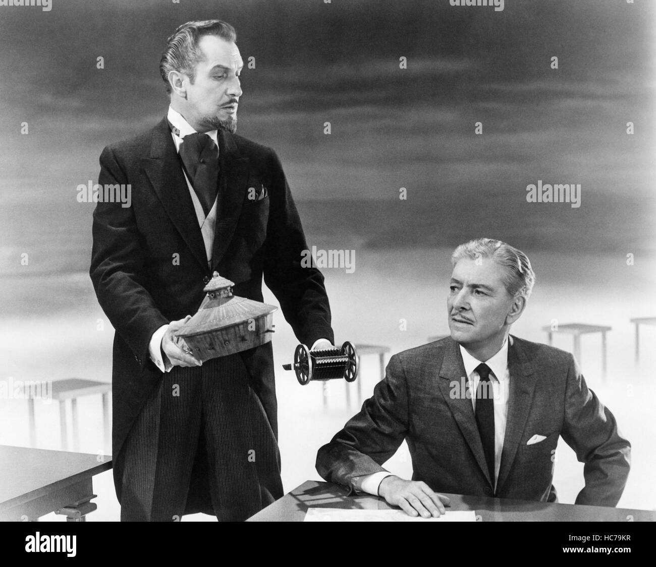 THE STORY OF MANKIND, Vincent Price, Ronald Colman, 1957 Stock Photo