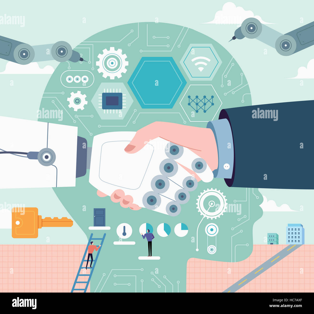 Related To Tech High technology related to robot and artificial intelligence Stock ...