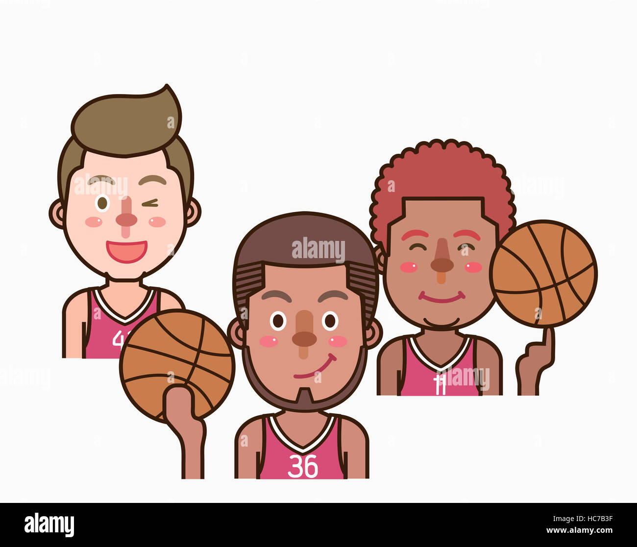 Portrait of basketball players Stock Photo - Alamy