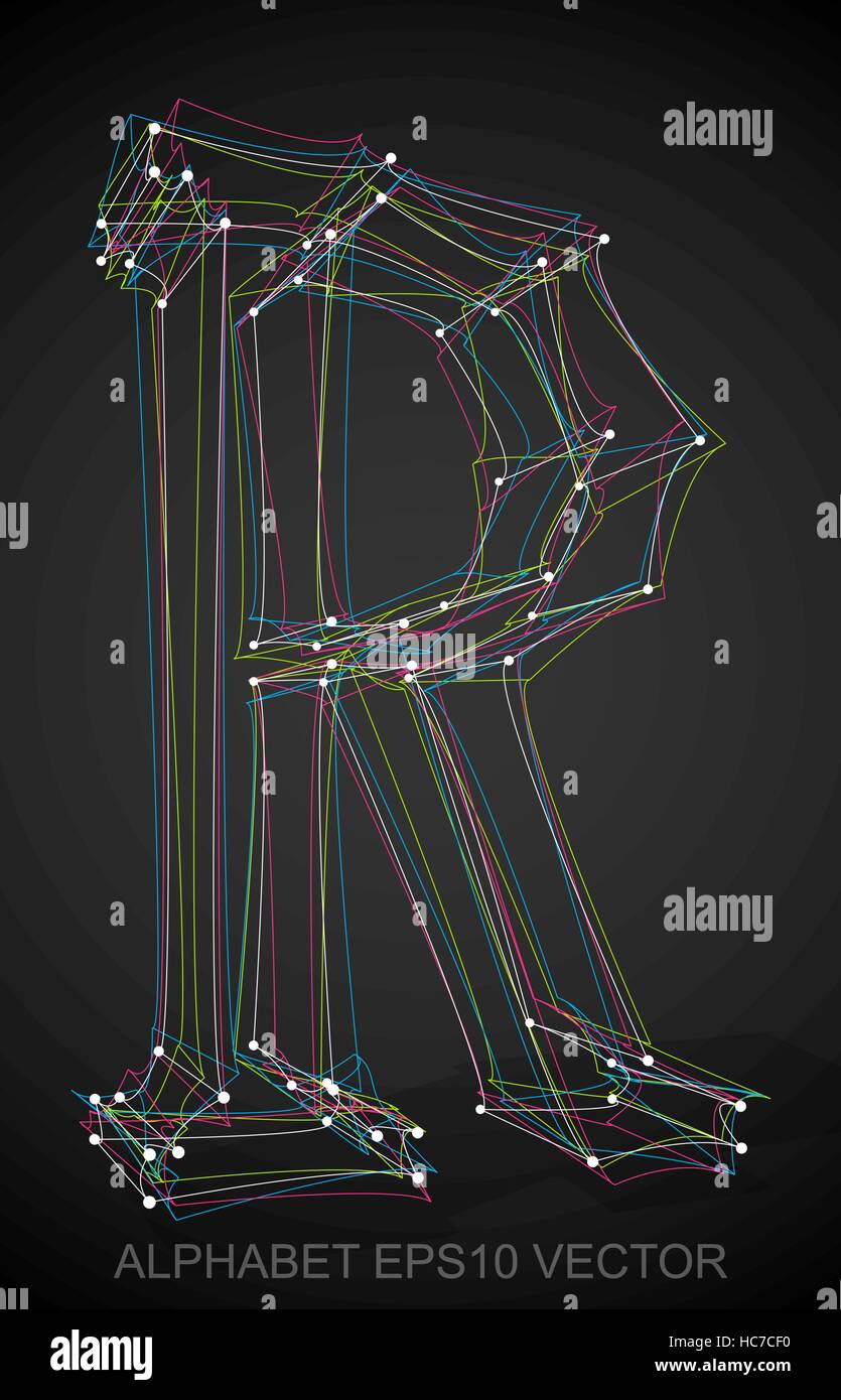 Letter r wireframe Stock Vector Images - Alamy