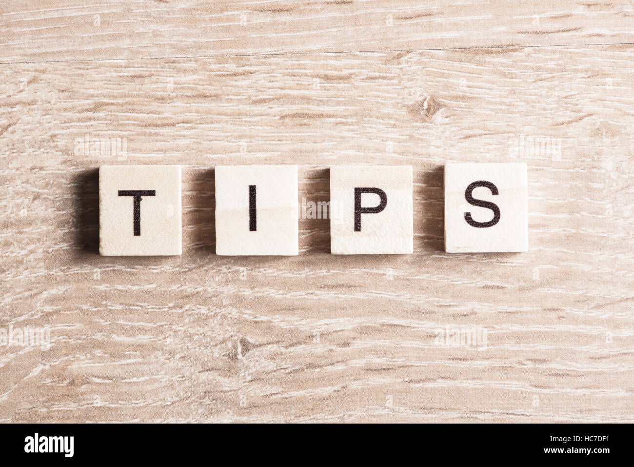 Tips word concept Stock Photo - Alamy