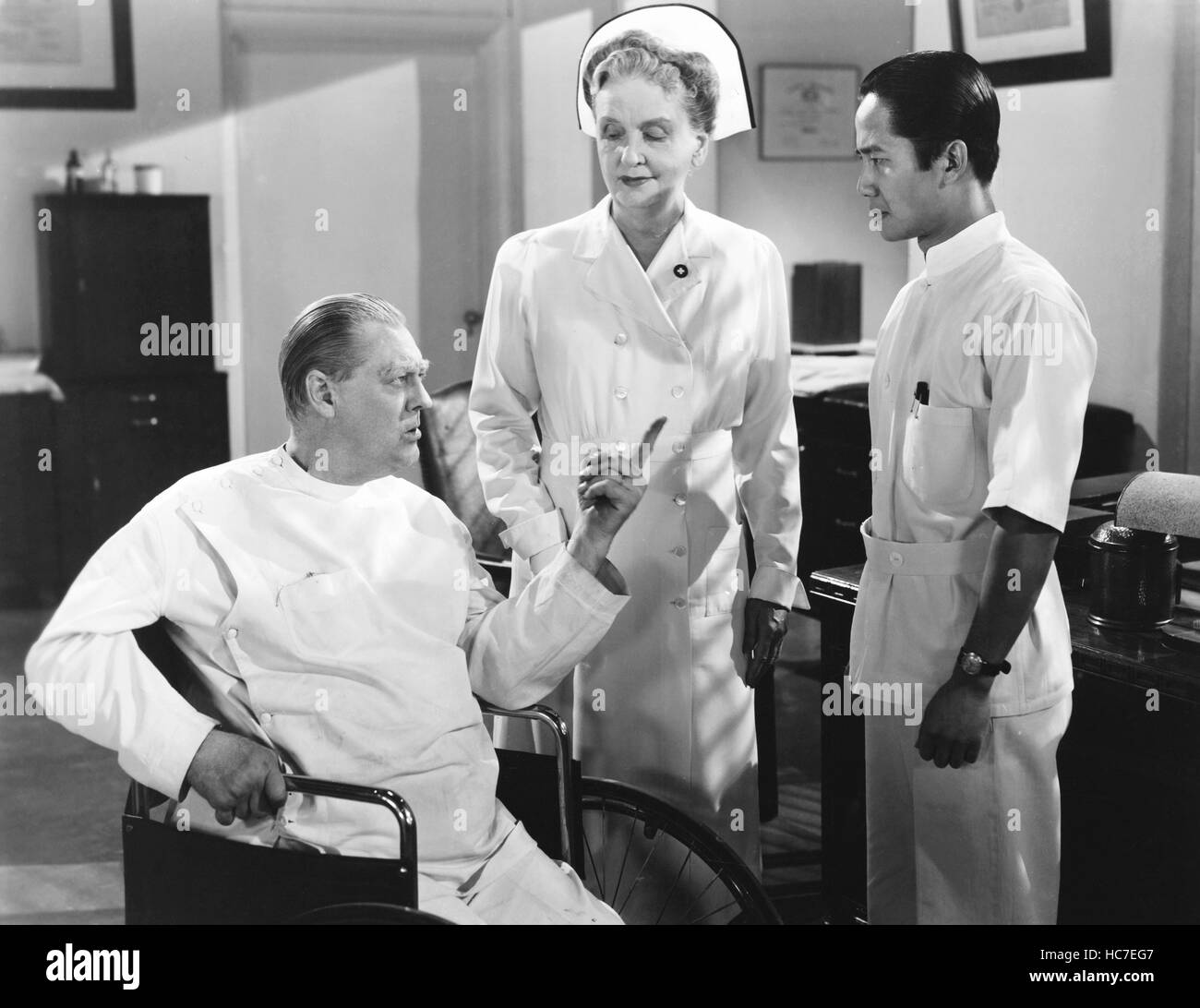 THREE MEN IN WHITE, (aka 3 MEN IN WHITE), from left, Lionel Barrymore