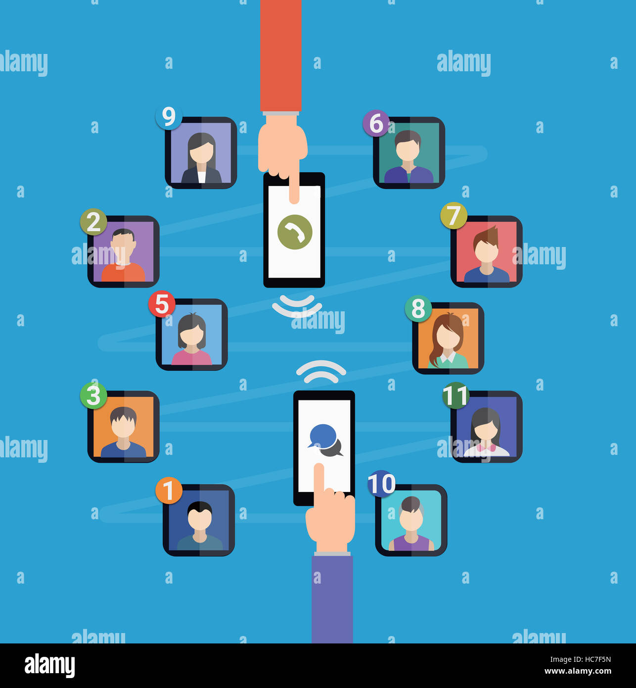Mobile communication in smart era Stock Photo - Alamy