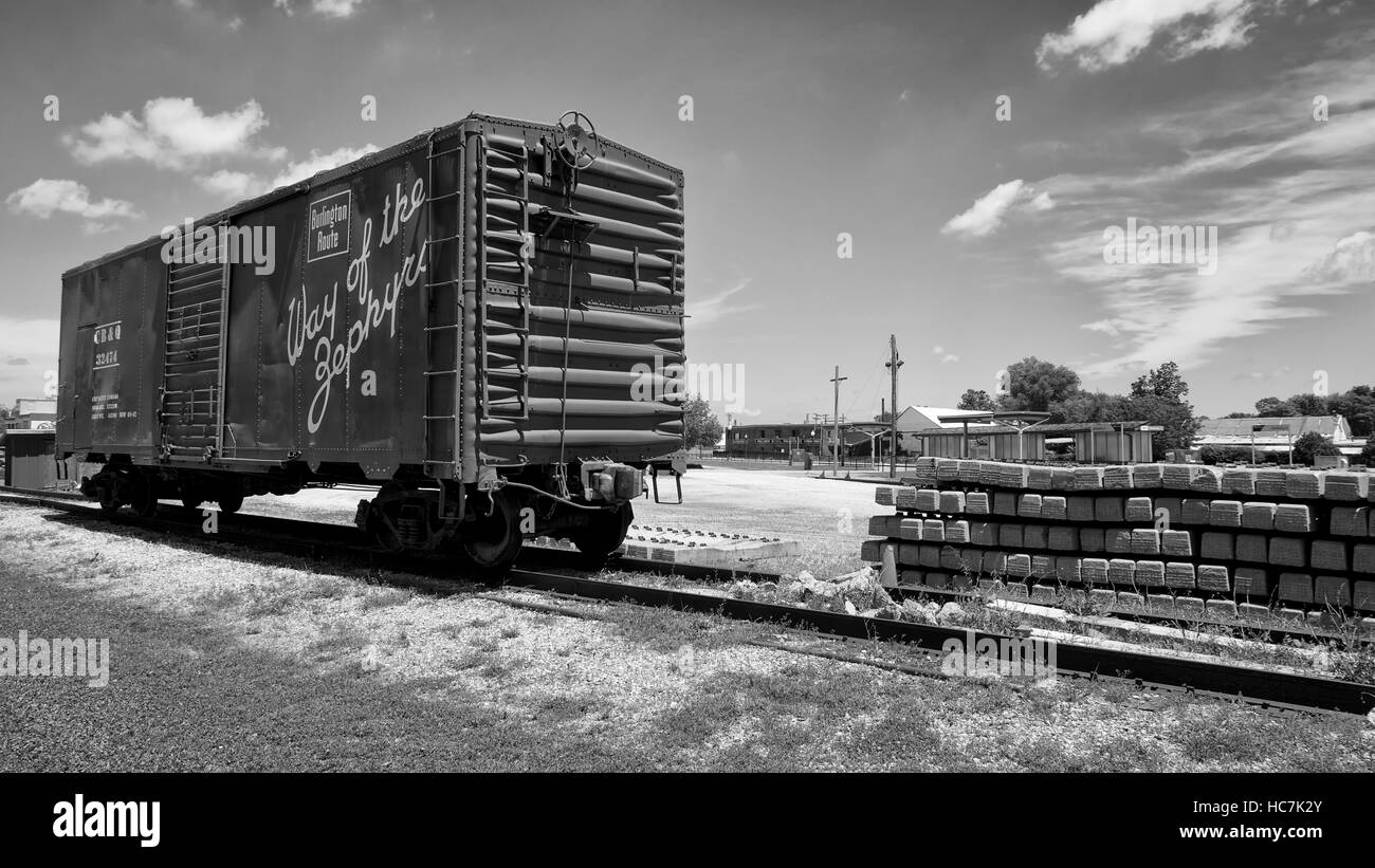 Classic freight car at Galesburg, Knox County, Illinois, USA Stock Photo Alamy
