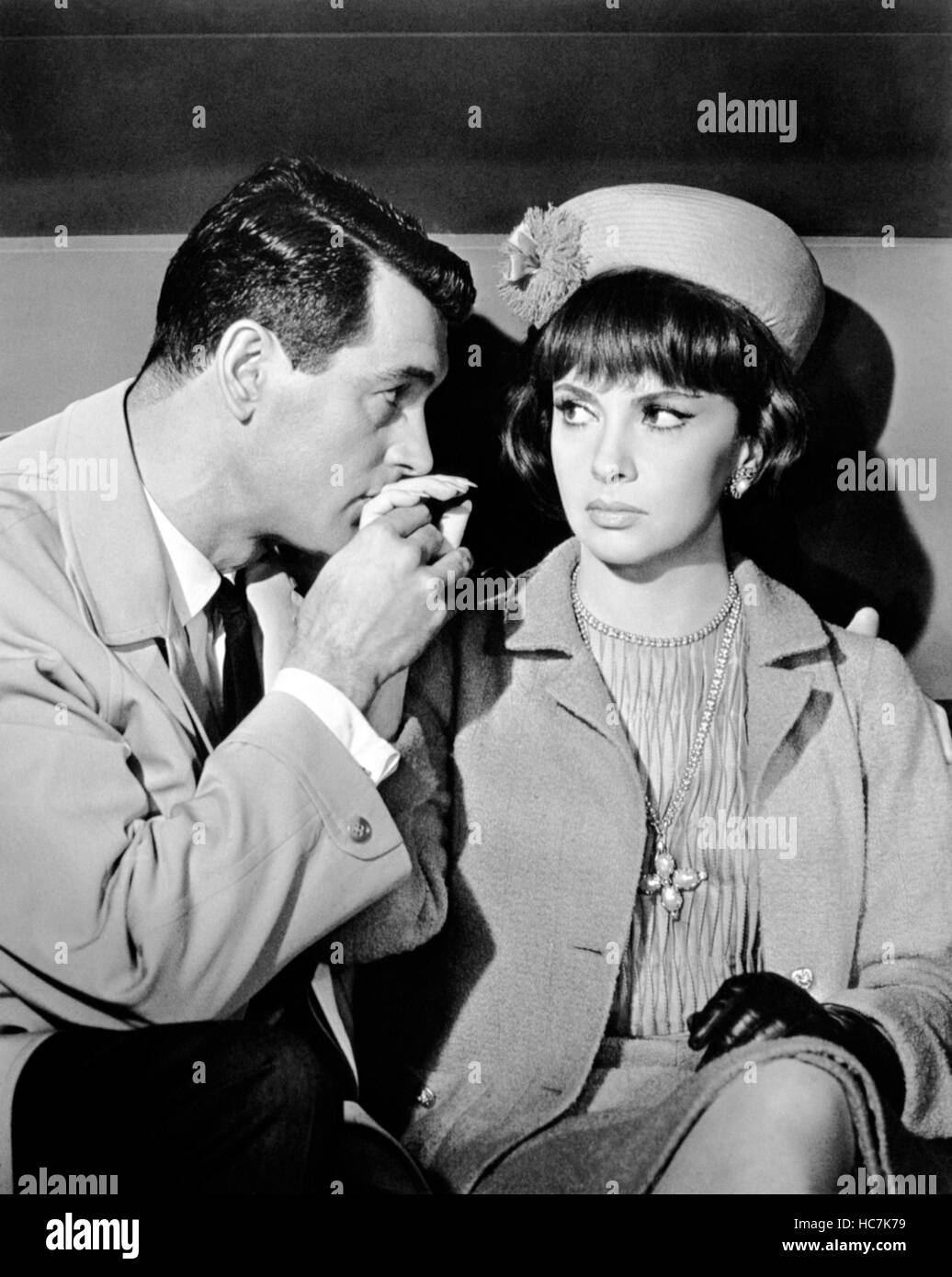Actors Rock Hudson as Robert L. Talbot and Gina Lollobrigida as Lisa