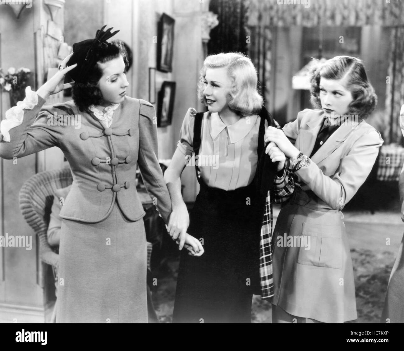 STAGE DOOR, from left: Peggy O'Donnell, Ginger Rogers, Lucille Ball ...