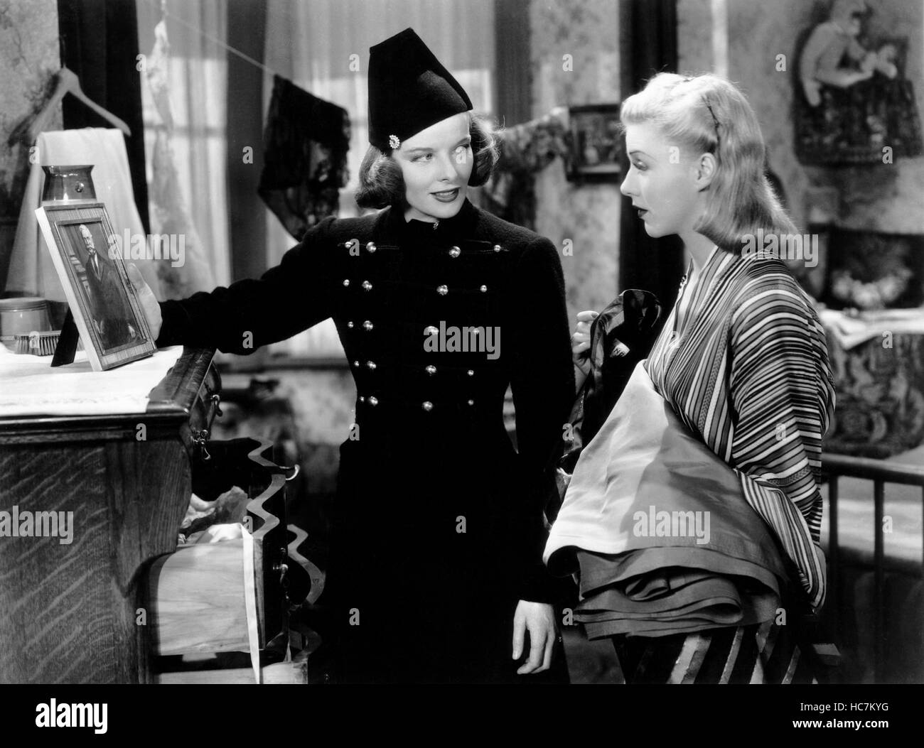 STAGE DOOR, from left, Katharine Hepburn, Ginger Rogers, 1937 Stock