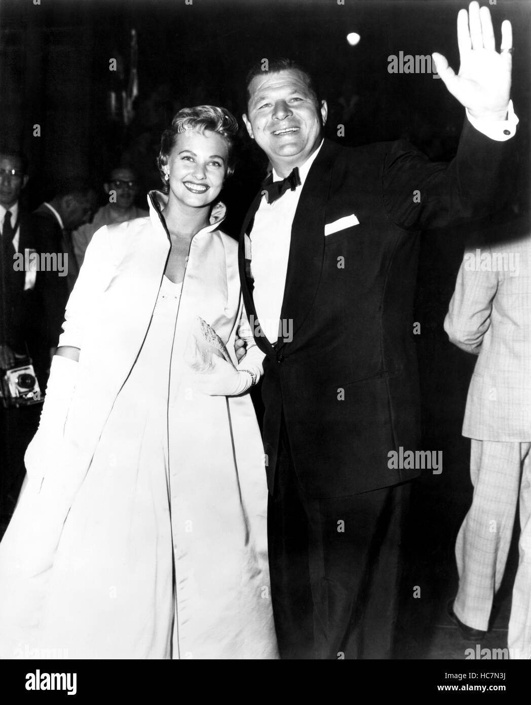 A STAR IS BORN, Lola Albright, Jack Carson, at movie premiere, 1954 ...