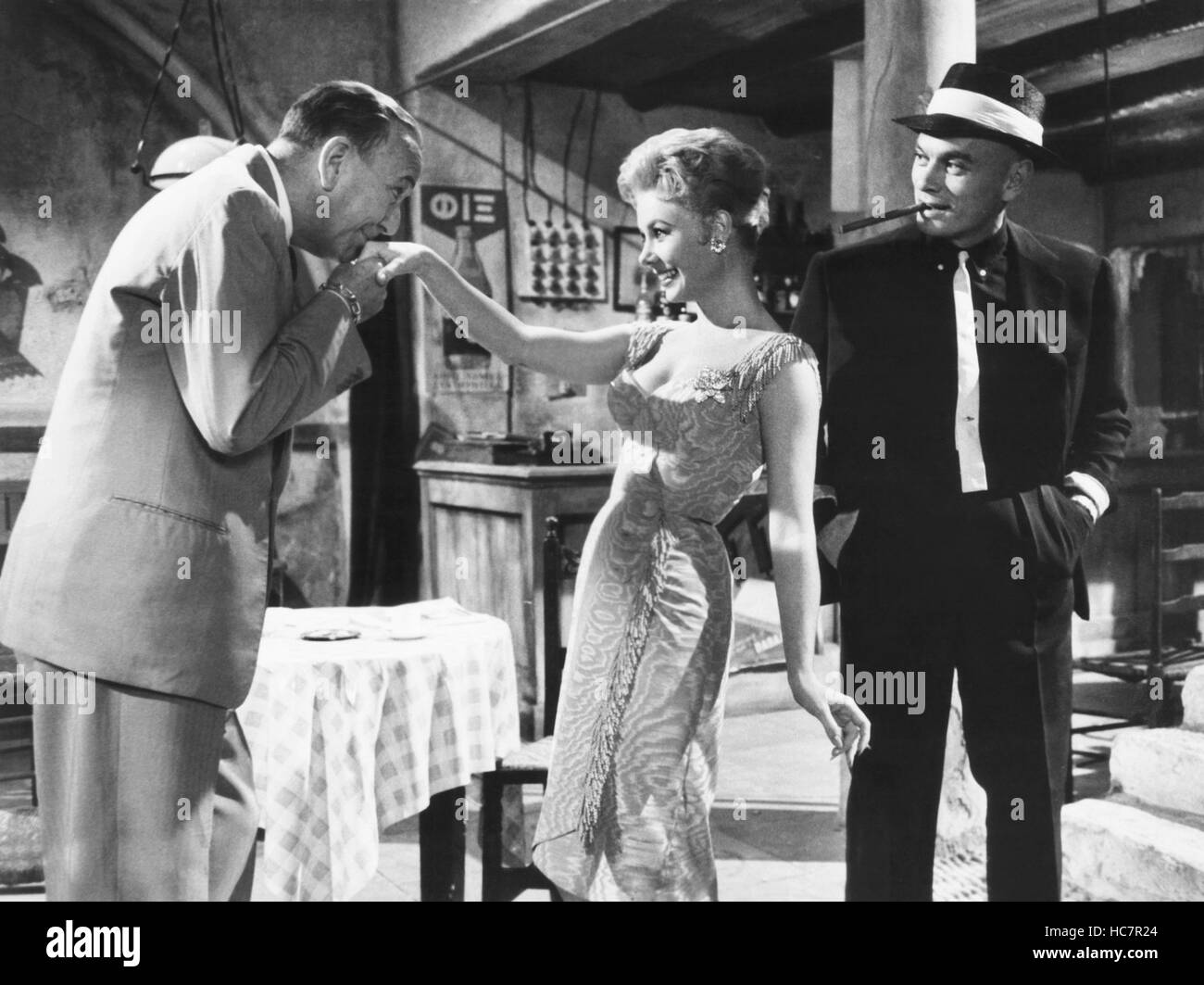 SURPRISE PACKAGE, from left, Noel Coward, Mitzi Gaynor, Yul Brynner ...