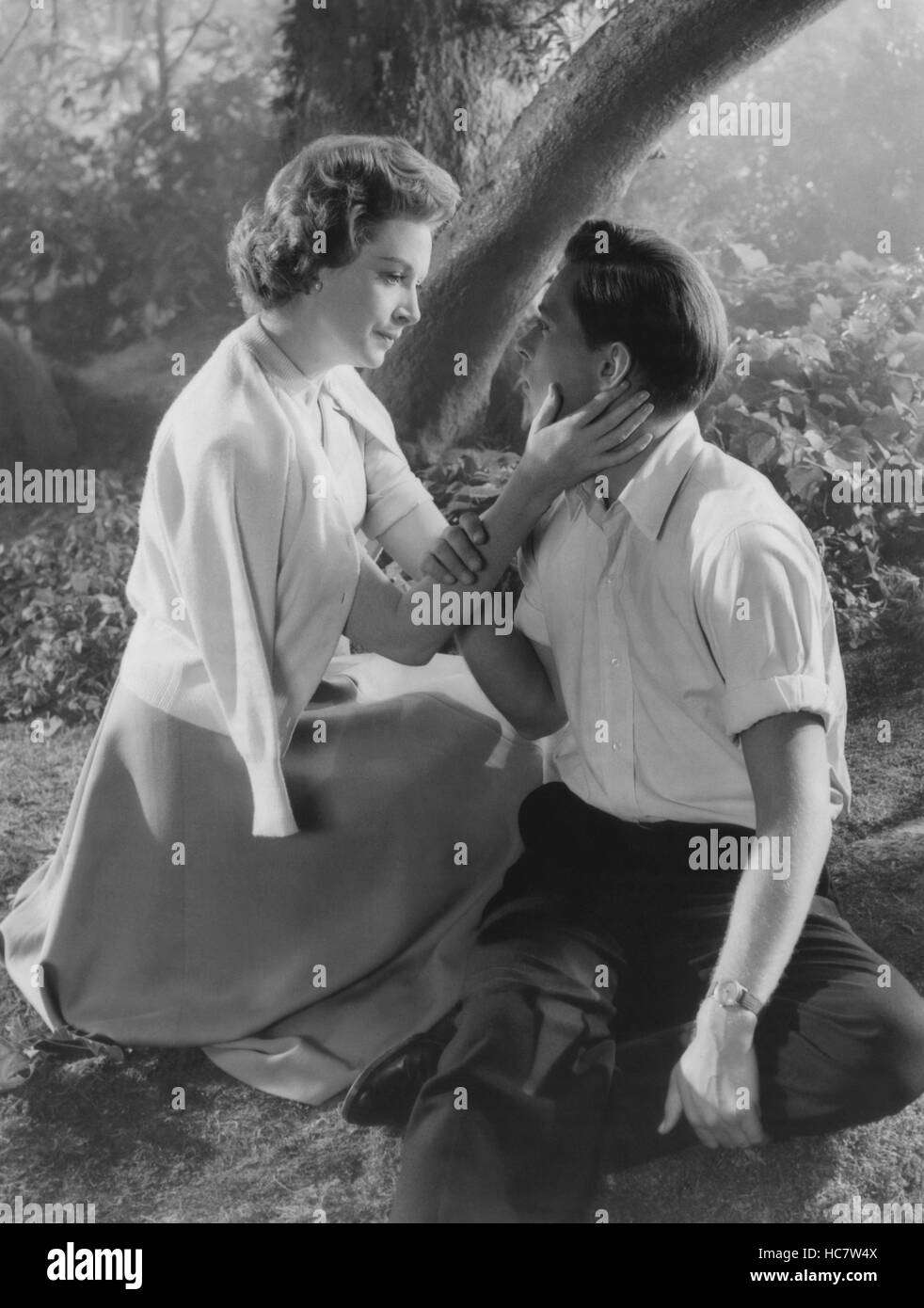 TEA AND SYMPATHY, from left: Deborah Kerr, John Kerr, 1956 Stock Photo