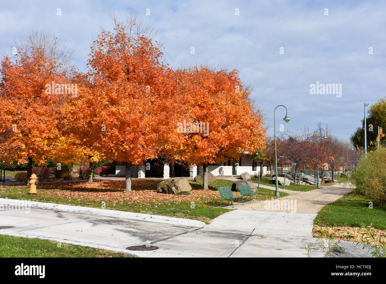 Cravath Lakefront Park in Whitewater, Wisconsin Stock Photo