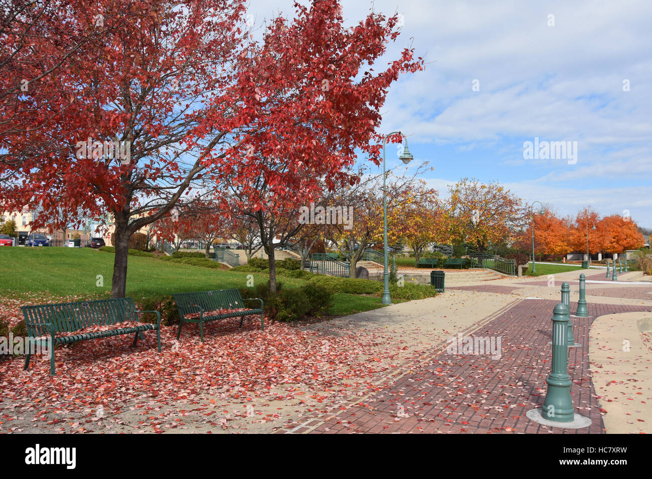 Cravath Lakefront Park in Whitewater, Wisconsin Stock Photo